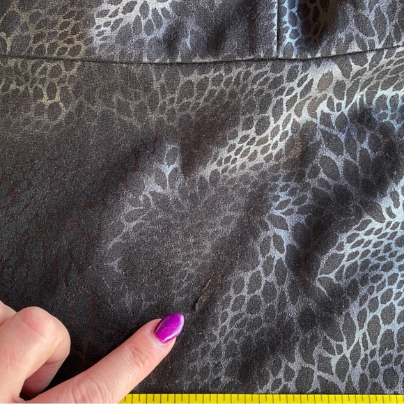 *SOLD* Ali Ro Metallic Leopard Print Sleeveless Black Skater Mini Dress 2 - Picture 12 of 13